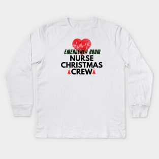 Emergency Room Nurse Christmas Crew Kids Long Sleeve T-Shirt